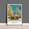 Monaco Travel Poster, Monaco Print, Monaco Motor Racing Grand Prix Gift Art, Monaco F1 Racing ArtPoster, Monaco Travel Wall Art