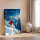 Aspen Travel Print Wall Art, Travel Poster of Aspen, Colorado, USA, Aspen Ski Art Lovers Gift NQ Media Designs