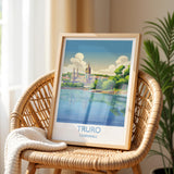 Truro Travel Print, Travel Poster of Truro, England, Cornwall Art, Truro Cathedral Art Lovers Gift, Wall Art Print NQ Media Designs