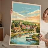 Wareham Dorset Poster, Historic Saxon Walled Town Wall Art, River Frome Travel Print, Dorset Countryside Decor, UK Gift