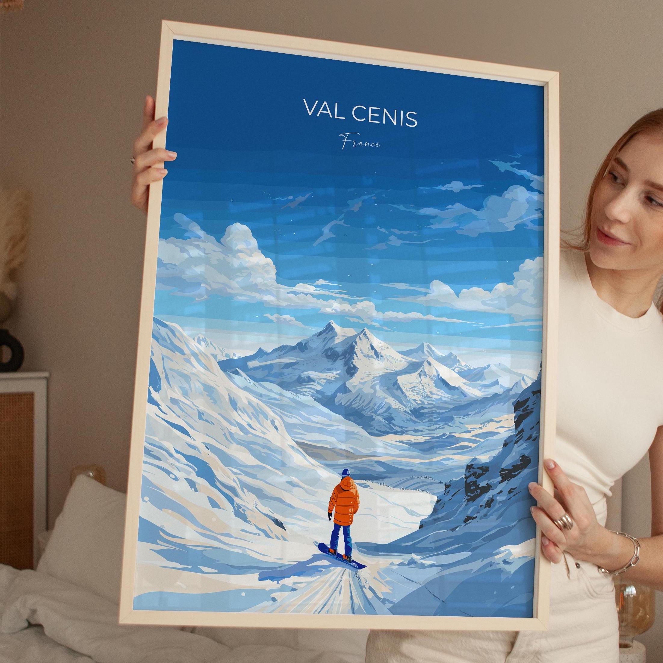 Val Cenis Wall Art Travel Print, Travel Poster of Val Cenis, Ski Poster, Val Cenis Art Gift, France Ski Art Travel Gift NQ Media Designs