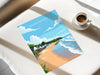 Saundersfoot Travel Poster – Pembrokeshire Coast Art | Welsh Coastal Print Wall Art