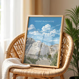 Mount Rushmore Poster, South Dakota Art Gift, National Memorial Wall Art, Travel Print NQ Media Designs