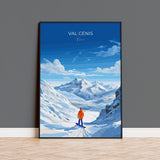 Val Cenis Wall Art Travel Print, Travel Poster of Val Cenis, Ski Poster, Val Cenis Art Gift, France Ski Art Travel Gift NQ Media Designs