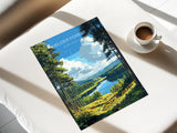 Kielder Forest Travel Print, Travel Poster of Kielder Forest, Kielder Water Reservoir, Kielder Forest Art, Northumberland Gift NQ Media Designs