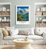 Kebnekaise Sweden Travel Poster, Swedish Lapland Mountain Wall Art, Kebnekaise Print, Scandinavian Landscape, Nordic Travel Poster