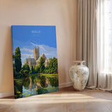 Wells Travel Print Wall Art, Travel Poster of Wells Cathedral England, Somerset Art Lovers Gift, Travel Art Gift NQ Media Designs