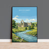 Bolton Abbey Poster, Yorkshire Dales Wall Art, Wharfedale Print, England Travel Poster, Bolton Abbey Gift