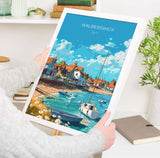 Walberswick Travel Poster, Travel Print of Walberswick, Walberswick Art Lovers Gift, Suffolk Coast Wall Art NQ Media Designs