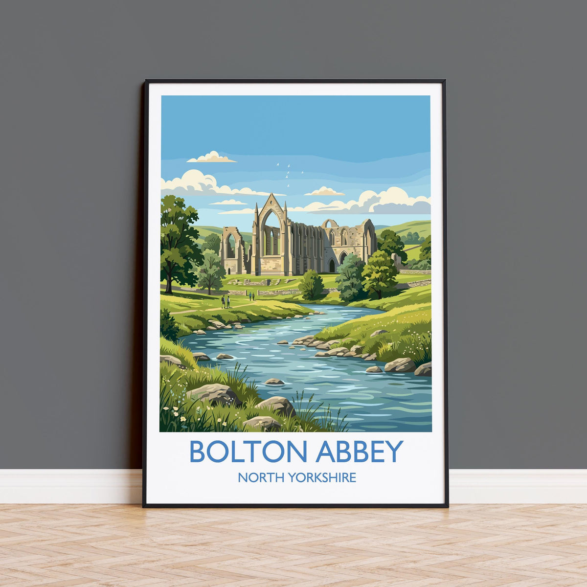 Bolton Abbey Travel Print | Yorkshire Dales Priory, England Wall Art