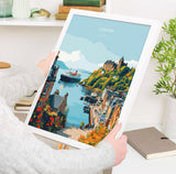 Oban Scotland Travel Poster – Coastal Wall Art, Argyll and the Isles Print, Scottish Landscape Decor Gift NQ Media Designs