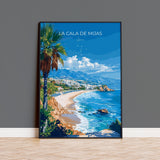 La Cala de Mijas Travel Print, Travel Poster of La Cala de Mijas, Spain, Malaga Gift, Spain Gift Art, Wall Art Print NQ Media Designs