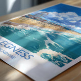 Skegness Travel Poster Wall Art, Travel Print of Skegness, England, Lincolnshire Seaside Art Lovers Gift, Travel Art Gift NQ Media Designs