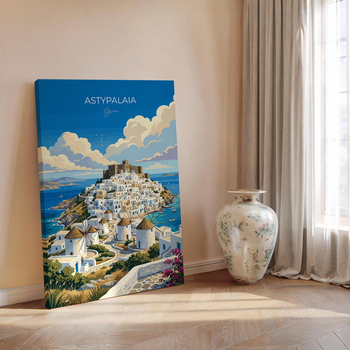 Astypalaia Travel Poster | Dodecanese Island, Greece Wall Art