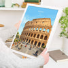 Rome Colosseum Travel Print, Rome Italy Wall Art, Ancient Roman Architecture Poster, Historic Landmark Illustration, Europe Decor, Rome Gift