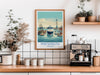Portsmouth Travel Poster Print, Southsea & Spinnaker Tower Wall Art, Hampshire Coastal City Illustration, UK Travel Decor, Seaside Gift