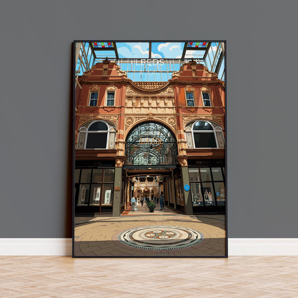 Leeds Travel Wall Art Poster, Travel Print of Leeds, West Yorkshire Wall Print, English City Art Gift