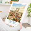 Beverley Minster Travel Poster, Beverley Yorkshire Wall Art, Historic Market Town Print, Gothic Cathedral Illustration, Beverley Gift