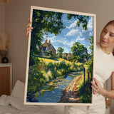 Northamptonshire Poster Wall Art, Travel Print of Northamptonshire, England, Northamptonshire Art Lovers Gift, England Wall Art Print NQ Media Designs
