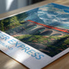 Glacier Express Wall Art Travel Poster, Travel Print of Glacier Express, Switzerland Alps Art Travel Lovers Gift