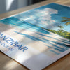 Zanzibar Travel Print, Travel Poster of Zanzibar, Indian Ocean Island Art, Zanzibar Wall Art Gift,