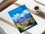 Atlas Mountains Travel Poster Wall Art, Travel Print of Atlas Mountains Art Lovers Gift, Morocco Wall Art NQ Media Designs
