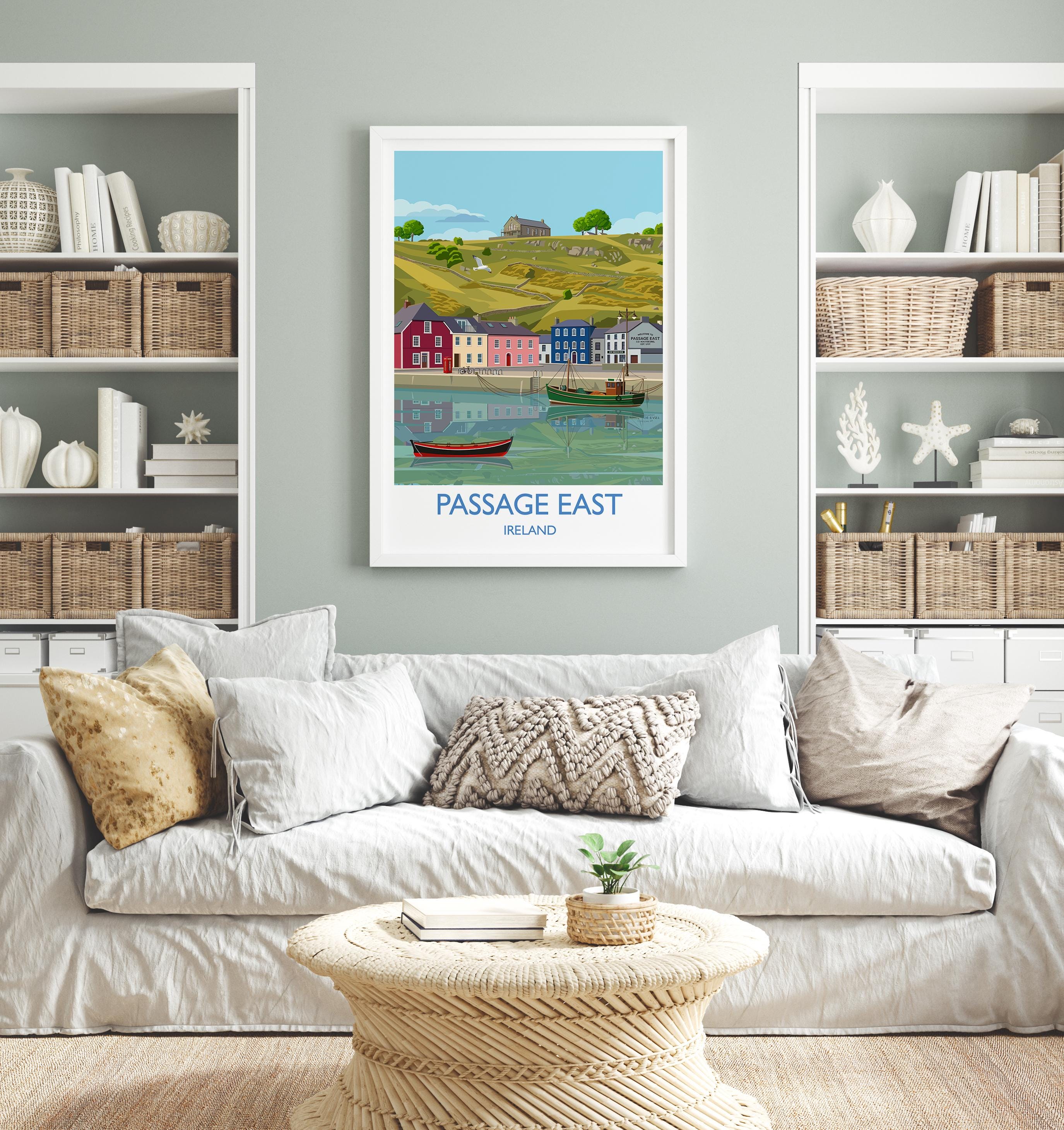 Passage East Poster, Travel Print of Passage East, County Waterford, Ireland Coast, Travel Wall Art Gift NQ Media Designs