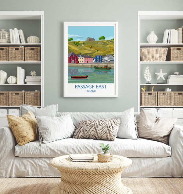 Passage East Poster, Travel Print of Passage East, County Waterford, Ireland Coast, Travel Wall Art Gift