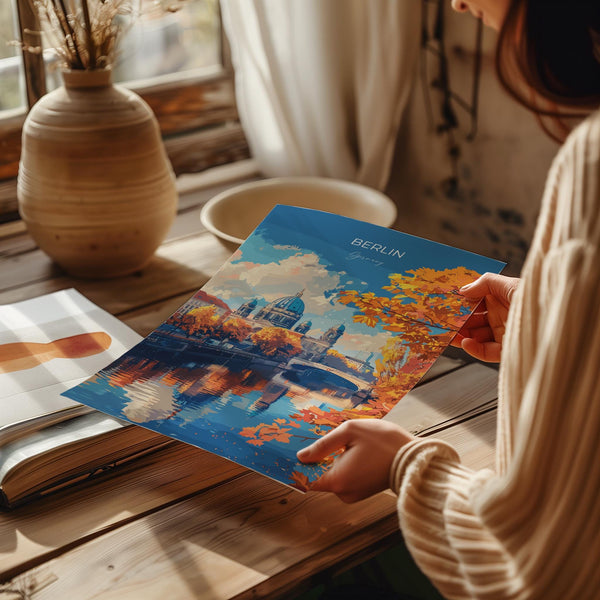 Berlin Travel Poster Wall Art, Travel Print of Berlin, Berlin Art Lovers Gift, Germany Art Gift