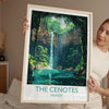 Cenotes of Yucatan Travel Print, Mexico Travel Print Collection, Travel Wall Art, Cenotes Art Print Gift, Yucatan Art
