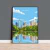 Atlanta Travel Poster, Travel Print of Atlanta, Georgia, Atlanta Art Lovers Gift, USA Gift, Wall Art Print NQ Media Designs