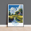 Suffolk Print Wall Art, Travel Poster of Suffolk, England, Suffolk Art Lovers Gift, England Wall Art Print