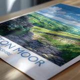 Skipton Moor Travel Print Wall Art, Travel Poster of Skipton Moor, Skipton Art Print, North Yorkshire Wall Print, Yorkshire Art Lovers Gift NQ Media Designs