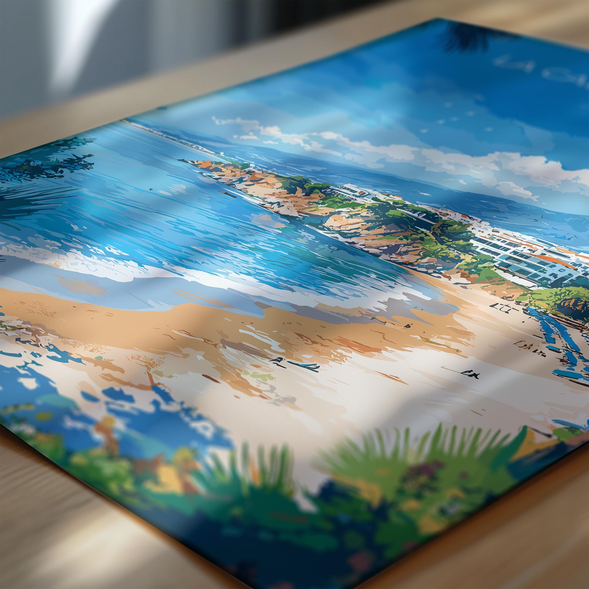 La Cala de Mijas Travel Print, Travel Poster of La Cala de Mijas, Spain, Malaga Gift, Spain Gift Art, Wall Art Print NQ Media Designs