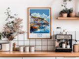 Looe Travel Print, Travel Poster of Looe, England, Cornwall Art, Looe Art Lovers Gift, Wall Art Print NQ Media Designs