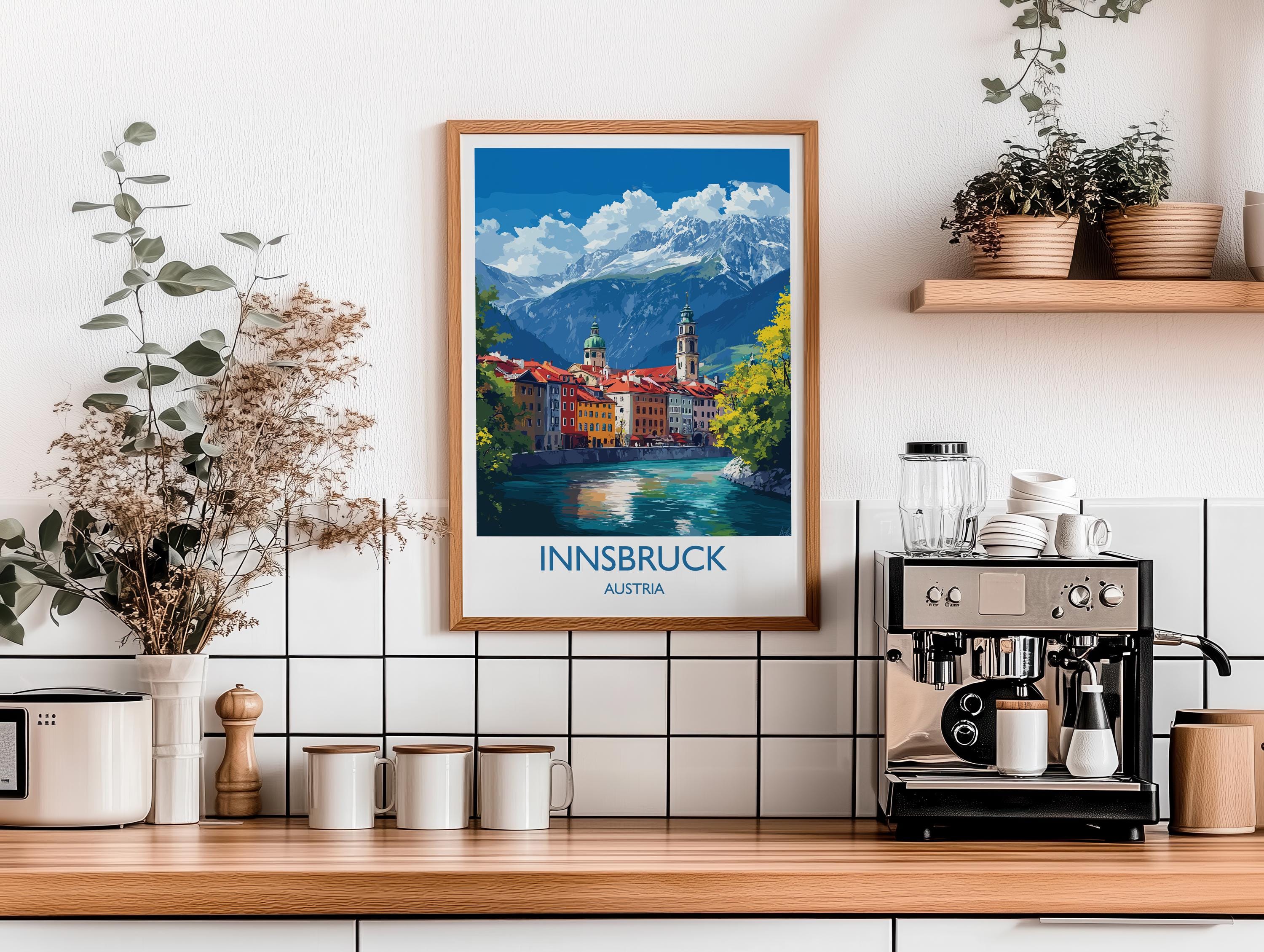Innsbruck Poster, Travel Print of Innsbruck, Austria, Innsbruck Art Gift, Travel Europe Gift NQ Media Designs