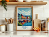 Dingle Poster, Travel Print of Dingle, County Kerry, Ireland Coast, Travel Wall Art Gift NQ Media Designs