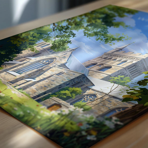 Wimborne Travel Poster, Travel Poster of Wimborne, England, Wimborne Minster, Dorset Coast Art, Dorset Gift, Wall Art Print