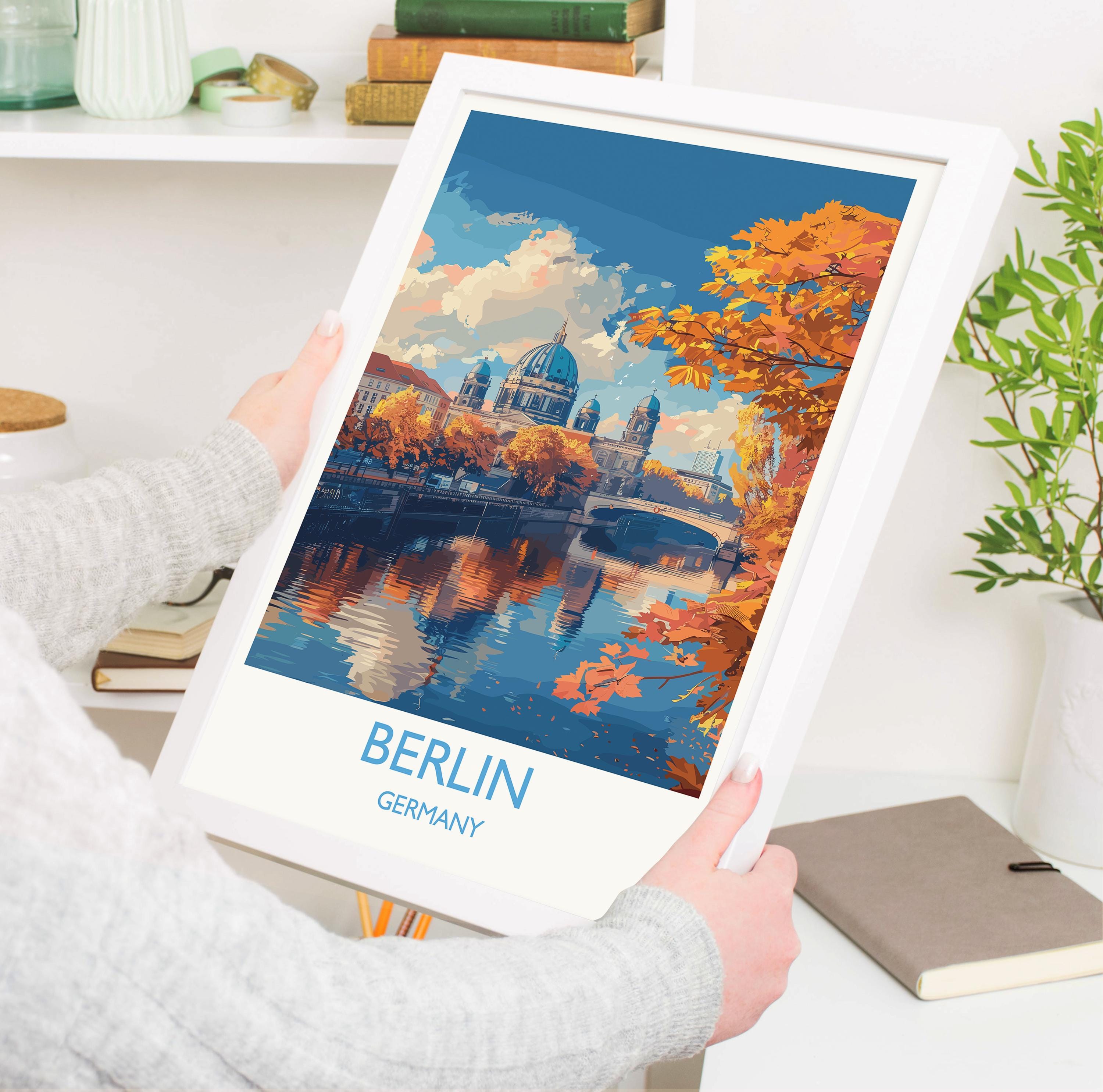 Berlin Travel Print Wall Art, Travel Poster of Berlin, Berlin Art Lovers Gift, Germany Art Gift NQ Media Designs