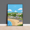 Filey Travel Poster, Travel Print of Filey, Yorkshire Gift, England, North Yorkshire Art, Filey Gift, Wall Art Print NQ Media Designs
