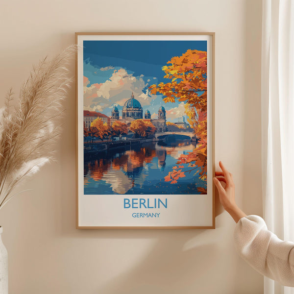 Berlin Travel Print Wall Art, Travel Poster of Berlin, Berlin Art Lovers Gift, Germany Art Gift