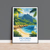 Mo'orea Travel Poster Wall Art, Travel Print of Mo'orea, French Polynesia, South Pacific Islands Art Lovers Gift