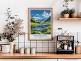 Snowdonia Travel Poster, Snowdonia Travel Print, Wales, Welsh Art, Snowdonia Gift, Wall Art Print NQ Media Designs