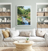 Edale Village, Peak District Travel Poster Wall Art, Travel Print of Peak District, Derbyshire, English Countryside NQ Media Designs