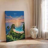 Bali Travel Print, Travel Poster of Bali, Kelingking Beach, Indonesia, Bali Travel Wall Art Gift