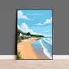 Saundersfoot Travel Poster – Pembrokeshire Coast Art | Welsh Coastal Print Wall Art