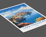Lake Maggiore Travel Print Wall Art, Travel Poster of Lake Maggiore, Lake Maggiore Art Lovers Gift, Italy, Italian Lakes Art Gift NQ Media Designs