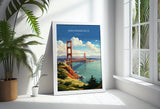 San Francisco Travel Print, Travel Poster of San Francisco, California, San Francisco Art Lovers Gift, USA Gift, Wall Art Print NQ Media Designs