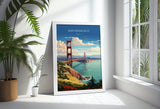 San Francisco Travel Poster, Travel Print of San Francisco, California, San Francisco Art Lovers Gift, USA Gift, Wall Art Print NQ Media Designs