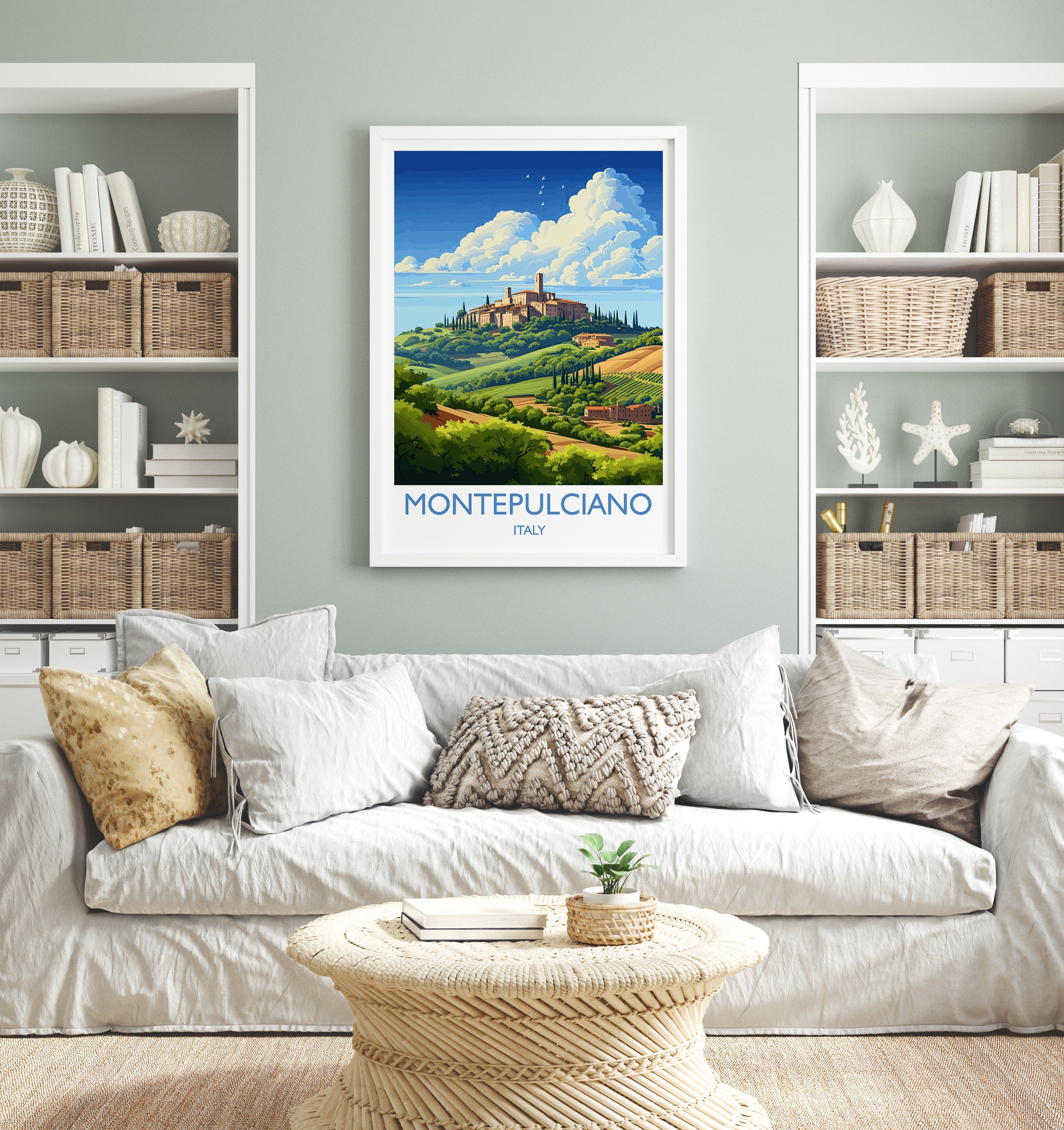 Montepulciano Travel Print Wall Art, Travel Poster of Montepulciano, Montepulciano Art Lovers Gift, Italy, Italy Art Gift NQ Media Designs